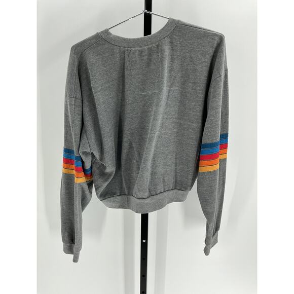 Aviator Nation 'Rainbow' Grey Sweatshirt Size XS - Picture 3 of 4